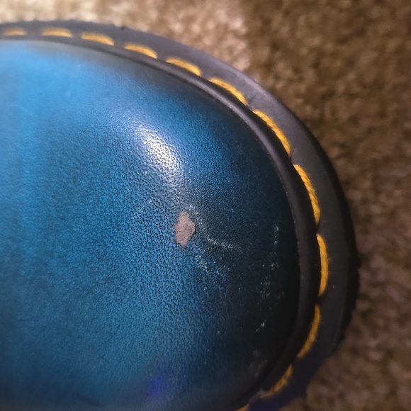 Vintage 14 Eyelette Blue Dr. Martens Boots Uk 4, Womens 6 Punk Goth - Picture 11 of 14